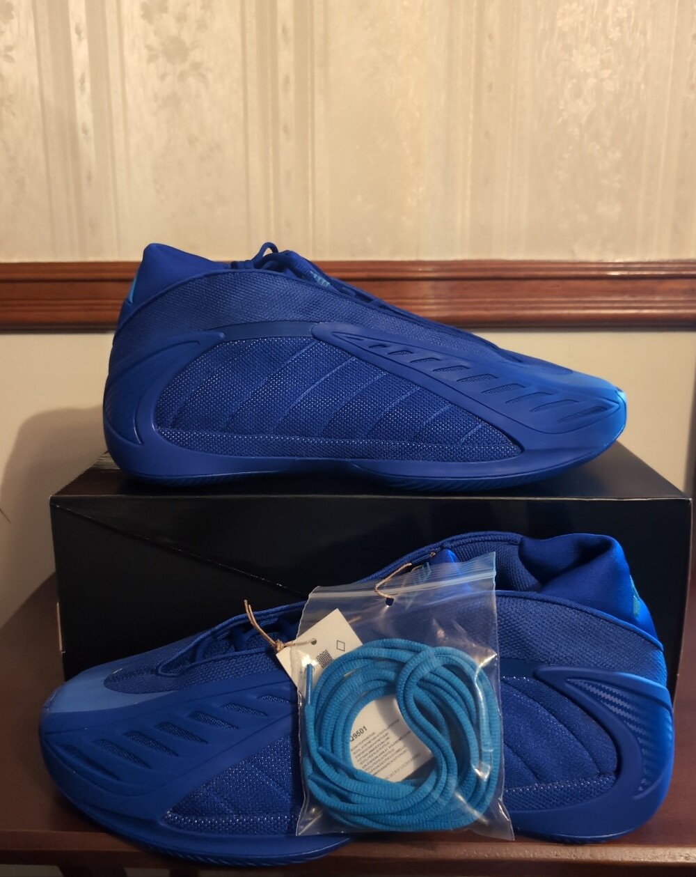 Adidas Anthony Edwards 2 Lucid Blue Support Low Top Basketball JQ9501 Sz 13.5